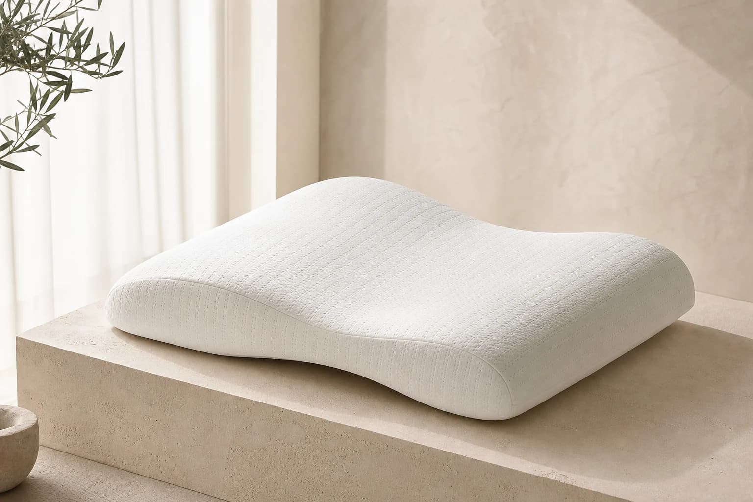 Arc natural latex neck support pillow for side sleepers